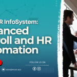 A business-themed graphic with the title "ERPat HR InfoSys and Payroll Automation Software."