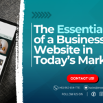 A business-themed graphic with the title "The Vital Role of a Business Website in Today’s Landscape.