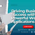 A business-themed graphic with the title "Power Up Your Business: Elevating Success through Dynamic Website Applications."