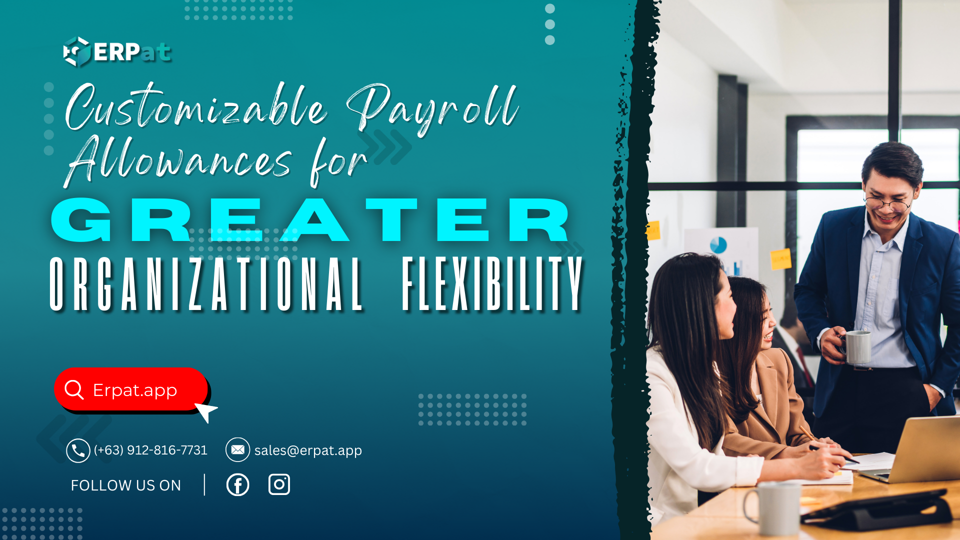 A business-themed graphic with the title "Customizing Payroll Allowances for Organizational Flexibility."