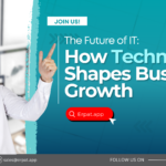 A business-themed graphic with the title "The Tech-Driven Future: How Innovative IT Solutions Are Shaping Business Success."