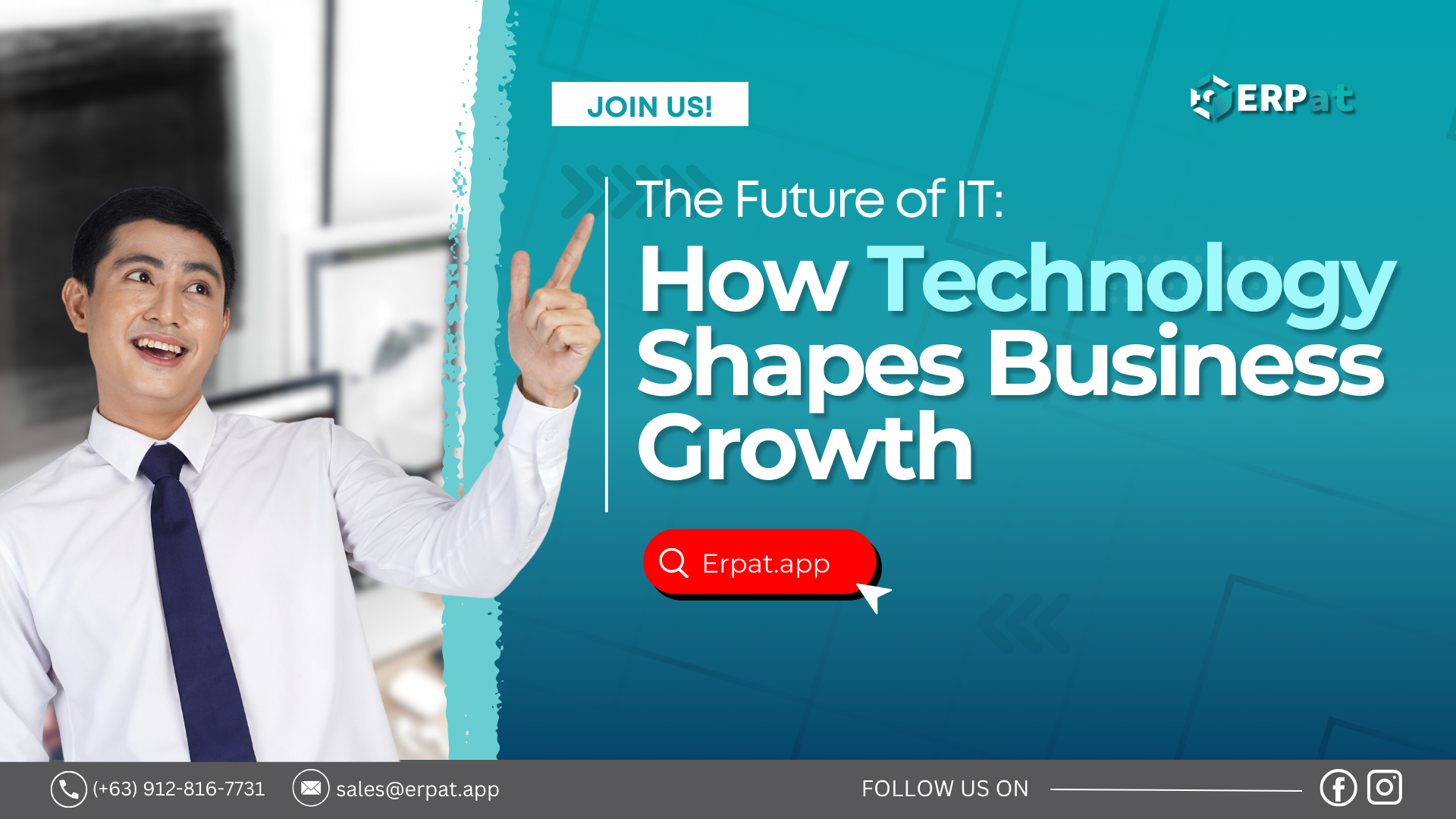 A business-themed graphic with the title "The Tech-Driven Future: How Innovative IT Solutions Are Shaping Business Success."