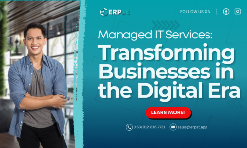 A business-themed graphic with the title "Navigating Success: How Managed IT Services Transform Businesses in the Digital Age."