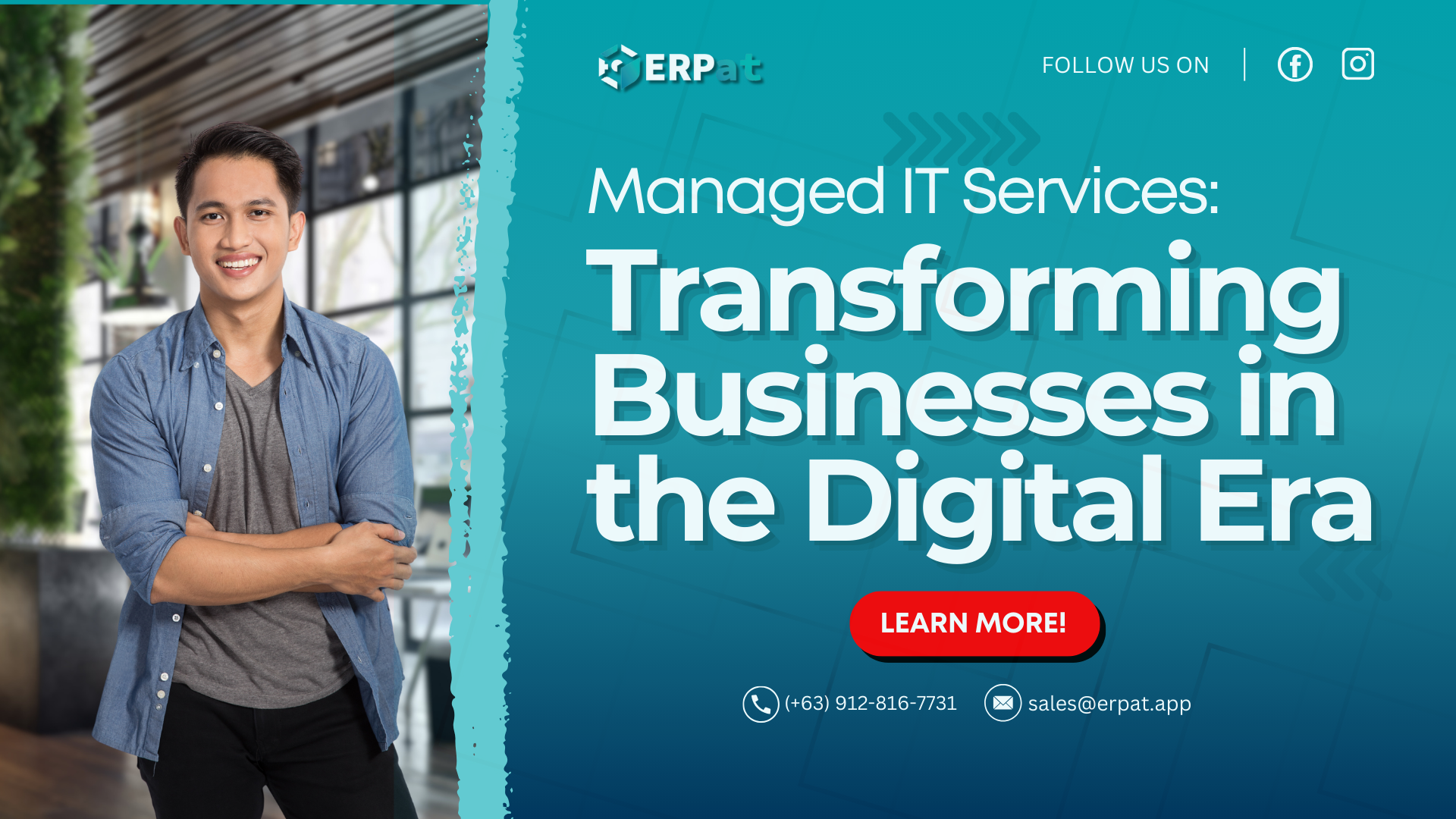 A business-themed graphic with the title "Navigating Success: How Managed IT Services Transform Businesses in the Digital Age."