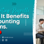 A business-themed graphic with the title "Streamlining Payroll with Automation."