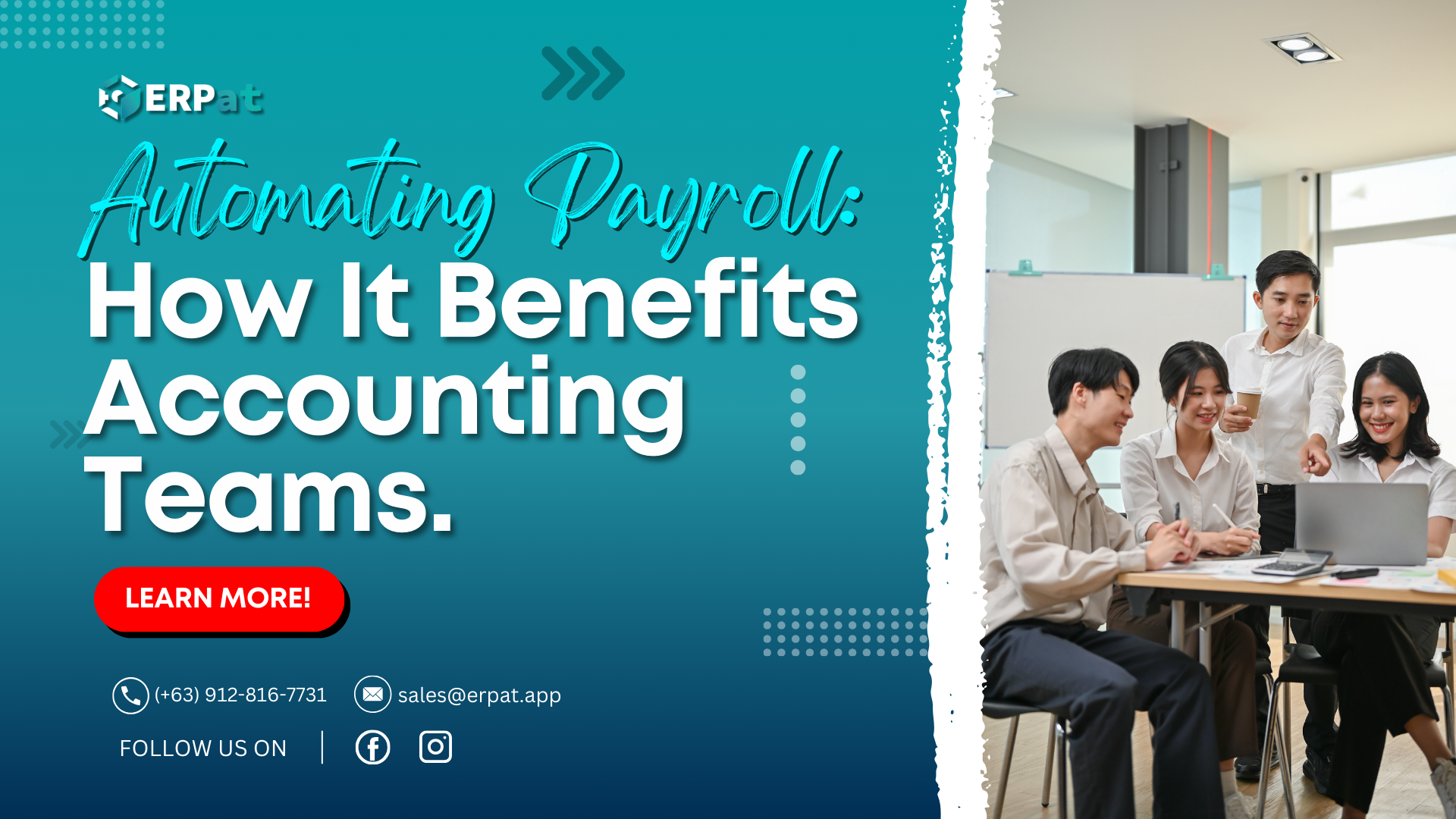 A business-themed graphic with the title "Streamlining Payroll with Automation."