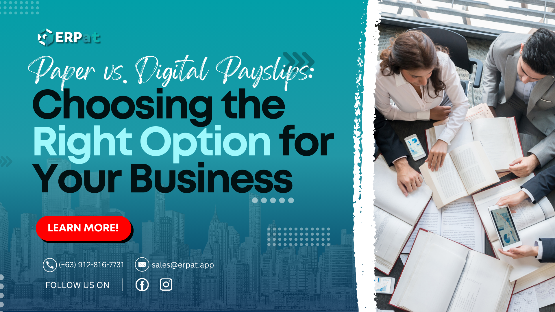 A business-themed graphic with the title "The Future of Payslips: From Paper to Digital – Which Is Best for You?"