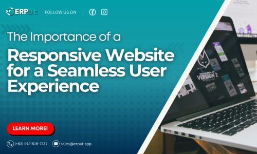 A business-themed graphic with the title "The Importance of a Responsive Website for a Seamless User Experience."