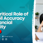 A business-themed graphic with the title "The Importance of Accurate Payroll: How Errors Can Affect Your Financial Health."