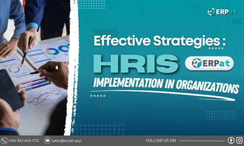 A business-themed graphic with the title "Best Practices for Implementing HRIS in Your Organization."