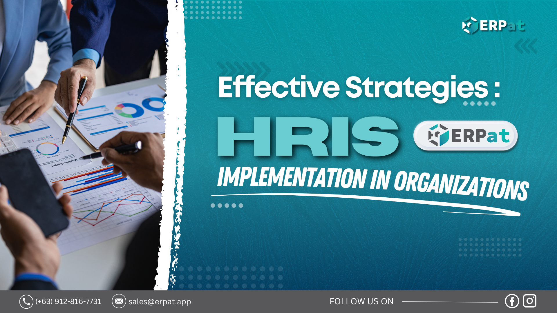 A business-themed graphic with the title "Best Practices for Implementing HRIS in Your Organization."